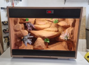 GOTOWE TERRARIUM 80X54X60 DLA GEKONA GEKONÓW AGAMY KARŁOWATEJ  DOSTĘPNE OD RĘKI PUSTYNNE Z ARANŻACJĄ  I WYPOSAŻENIEM 3 lata gwarancji (1)