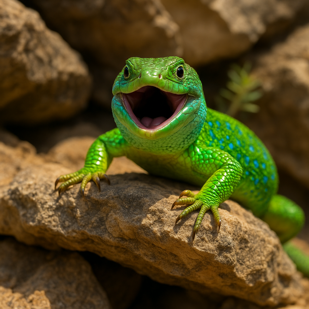 Jaszczurka berberyjska (Timon tangitanus) – wymagania, hodowla i opis gatunku