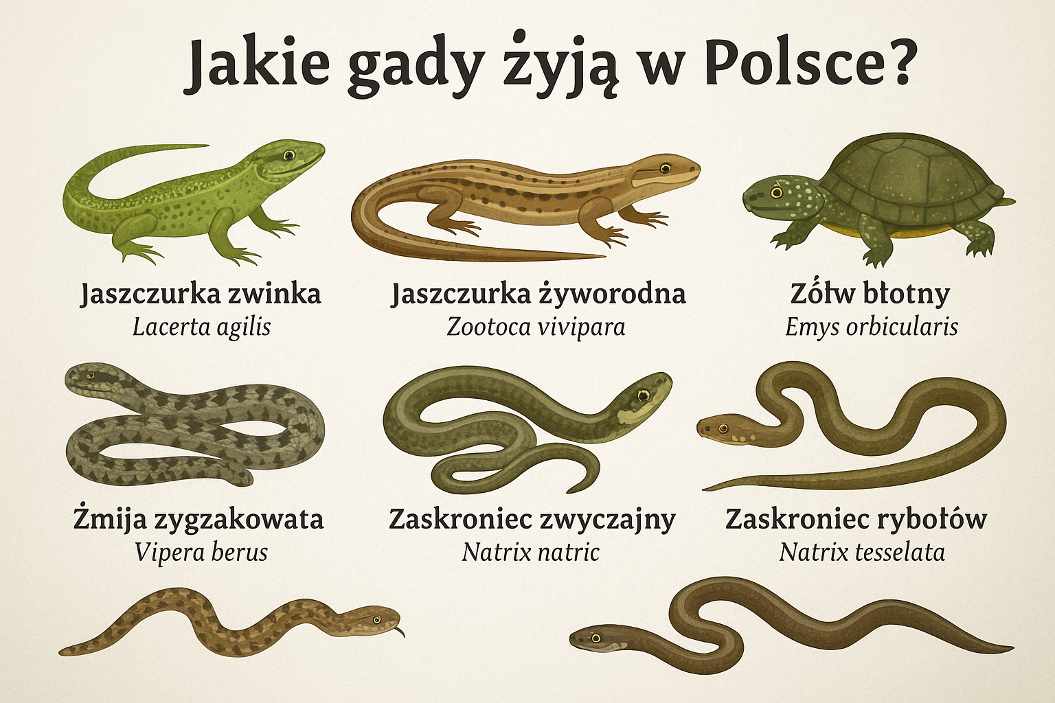 Jakie gady żyją w Polsce? Lista rodzimych jaszczurek i węży