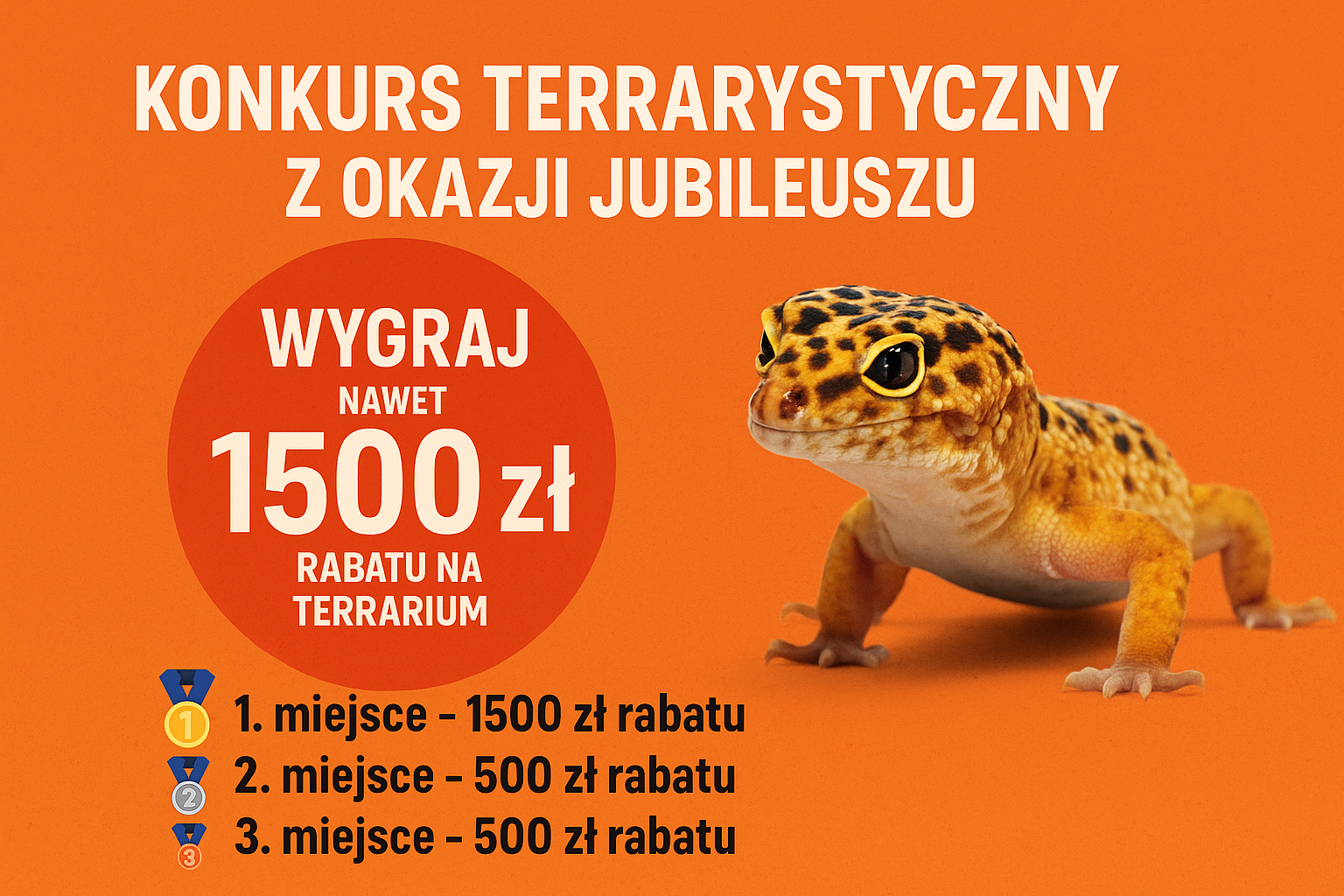 Konkurs terrarystyczny na Facebooku – Wygraj nagrody od Terraria Chrzanów