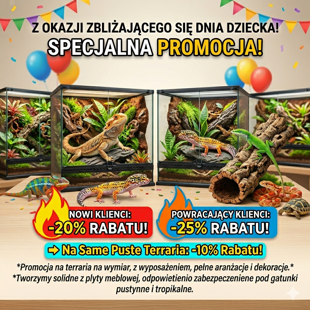 Promocja na terraria z okazji Dnia Dziecka – rabaty nawet do 25%!
